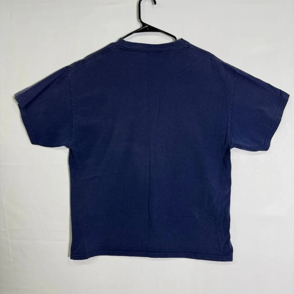 Y2K Detroit Tigers Shirt Sz‎ L Blue MLB Baseball Knit in USA VTG